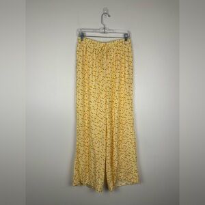 Dippin' Daisy's Gold Martini Rayon Relaxed Wide Leg Pants Casual Resort Sz L